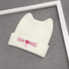 White Baby Cute Embroidered Cat Ear Hat