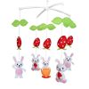 Baby Crib Mobile Animal Musical Crib Mobile Nursery Room Hanging Decor Toy White Red Rabbit Strawberry