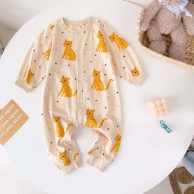 Baby Boy Cartoon Animals Graphic Snap Button Front Design Long Sleeved Romper Jumpsuit (Size/Age: 73 (6-9M))